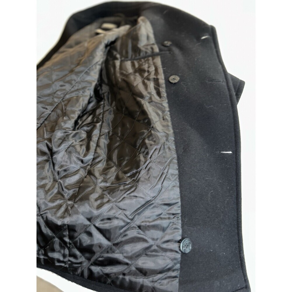 Banana Republic Men's Size XL Black Wool Button Down Coat, Double Breasted - Picture 8 of 14